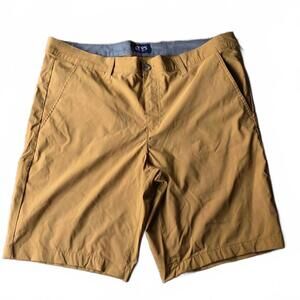 Chaps Regular Fit Men's Shorts Size 36 Mustard Yellow